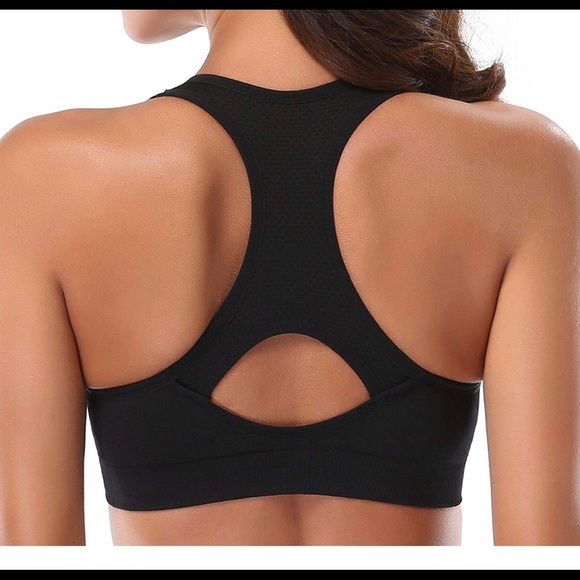 High impact, Black sports bra, 3x - Picture 2 of 6